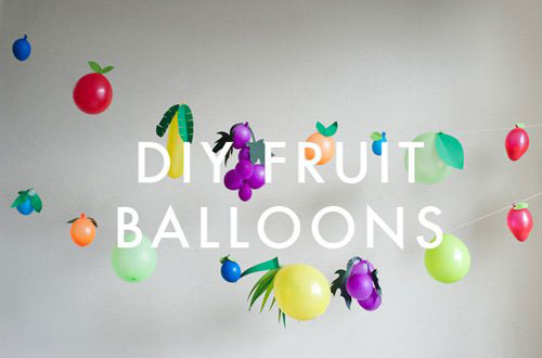 气球+卡纸 创意水果装饰手工小制作