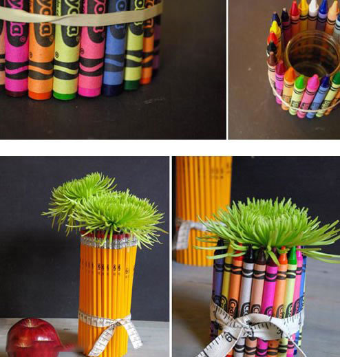 铅笔+玻璃瓶 创意手工制作漂亮花瓶