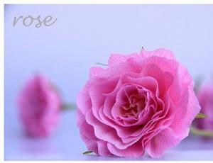 玫瑰花纸花手工制作 皱纹纸制作漂亮玫