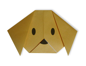 狗的脸折纸，狗狗折纸图解