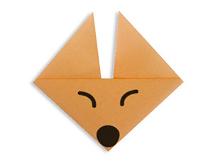 狐狸脸的折纸图解