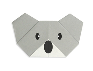 树袋熊的脸折纸图解