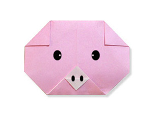 小猪的脸折纸图解