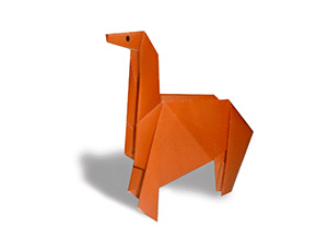 马的折纸图解，动物折纸