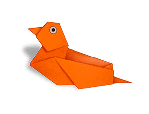 野鸭折纸图解动物折纸