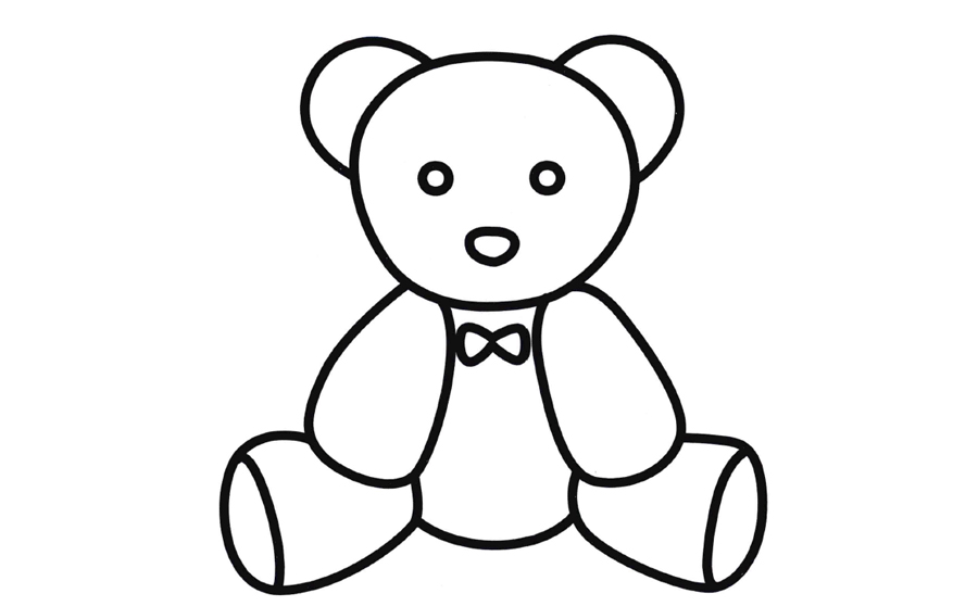 玩具熊简笔画画法 - 儿童简笔画大全_简笔画大全图片