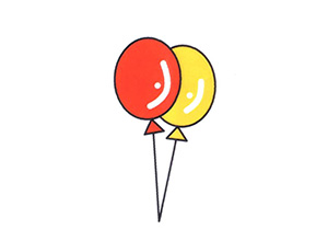 气球简笔画画法