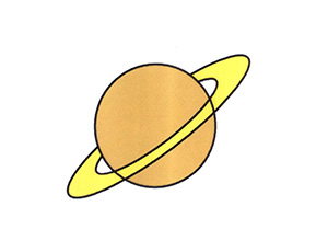 土星简笔画画法