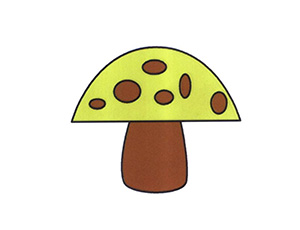 蘑菇简笔画画法