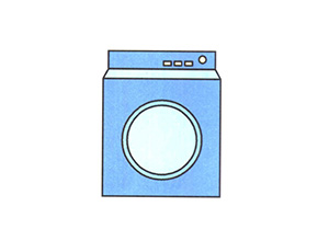 洗衣机简笔画画法