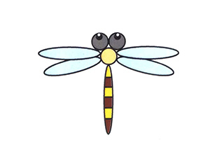 蜻蜓简笔画画法
