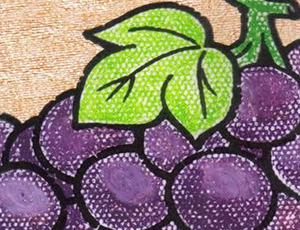 儿童蜡笔画：好吃的葡萄