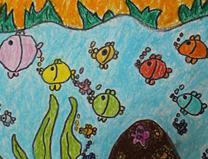 儿童画图片：漫游海底世界