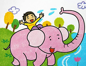 六一儿童节主题儿童画：快乐的童年