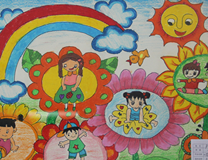 庆六一儿童画：我们是祖国的花朵