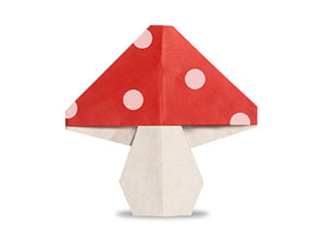 红伞蘑菇折纸图解