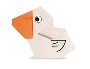 呆呆的鹈鹕手工折纸方法 动物折纸教程