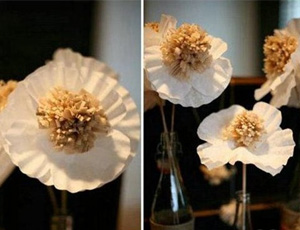用棉纸diy简单绣球花的方法 纸花手工制作