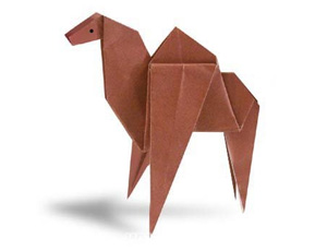 单峰骆驼的折法 动物折纸教程