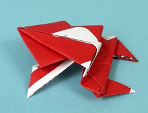 纸青蛙的折法 动物折纸教程
