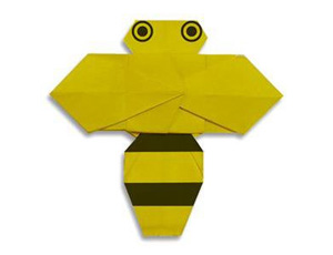 小蜜蜂的折纸方法 昆虫折纸教程