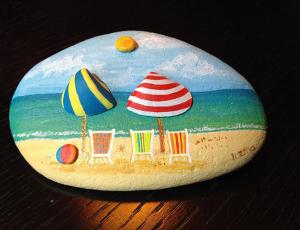 鹅卵石创意手工 美丽的海滩