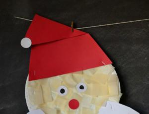 圣诞节制作纸盘圣诞老人