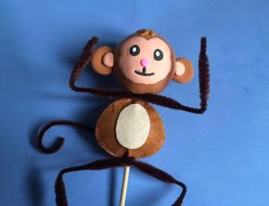 儿童猴年手工 顽皮的小猴子