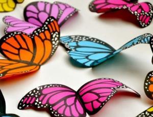 纸蝴蝶的简单做法图