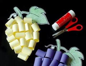 剪纸制作一串葡萄的方法