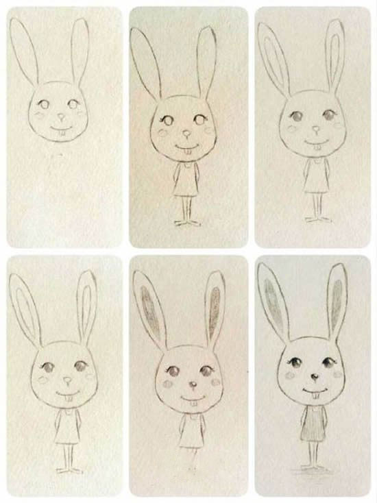 简笔画卡通兔子的画法图片