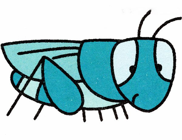 可爱小蟋蟀简笔画的画法图片