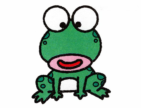 卡通青蛙简笔画的画法图片