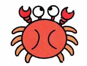 简笔画可爱小螃蟹的画法图片