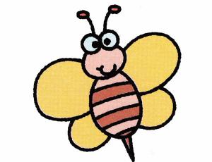 简笔画胖乎乎可爱小蜜蜂的画法