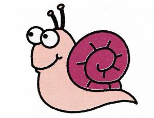 可爱小蜗牛简笔画的画法图片彩色