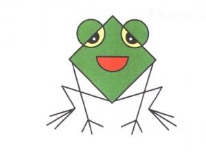 搞笑的卡通青蛙简笔画画法图片