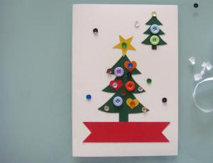 教你制作漂亮的儿童手工DIY圣诞树贺卡详细方法
