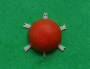 教你用西红柿制作儿童创意小玩具乌龟的详细步骤