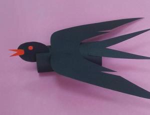 教你制作可爱的儿童小手工飞翔的燕子详细步骤