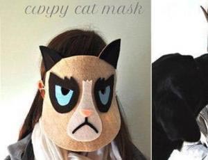 有趣的猫咪脸谱面具创意制作方法图解