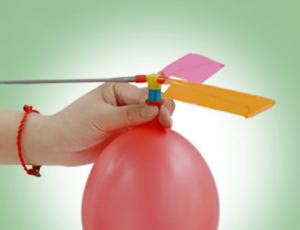 与取得儿童益智玩具  气球直升机小制作