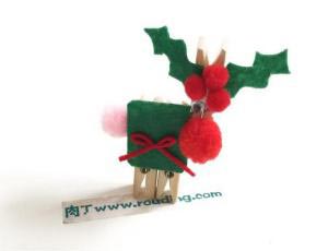 燕子教你用小木夹制作简单的小玩具—《圣诞驯鹿》