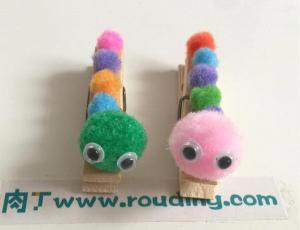 DIY木夹小玩具 幼儿园小班《木夹毛毛虫》的制作步骤