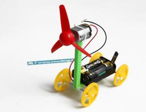 儿童益智类DIY拼装小玩具风力小车的制作步骤