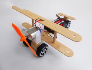 教你用雪糕棍做创意单螺旋桨滑翔机 儿童DIY小飞机模型制作教程