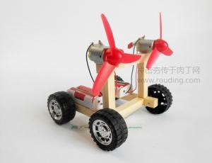 DIY创意组装玩具双翼风力赛车 双动力赛车科技小制作