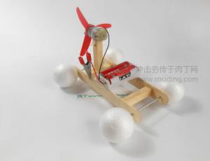 DIY水陆两栖风动力车 空气动力轮船模型创意小制作