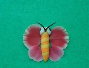 教你用橡皮泥和花瓣制作漂亮的儿童手工DIY蝴蝶拼图的方法