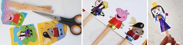 雪糕棒DIY儿童画游戏手偶及儿童拼图制作教程